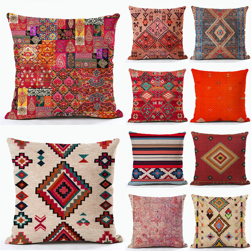 Boho Mandala Decorative Throw Pillow Cover