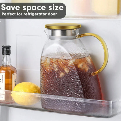 Borosilicate Glass Pitcher with Lid and Handle