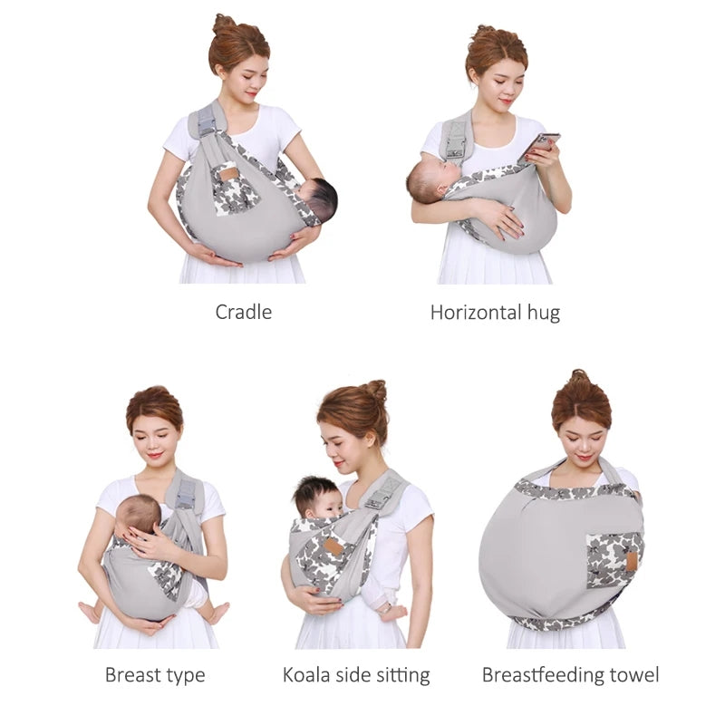 Breathable Baby Sling Carrier with Ergonomic Support