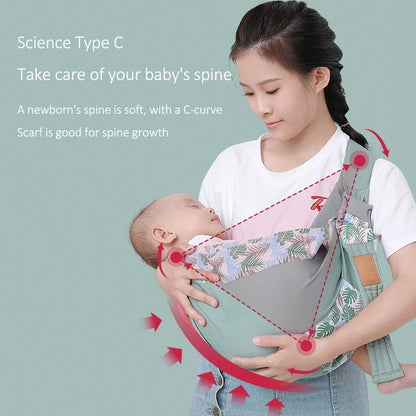 Breathable Baby Sling Carrier with Ergonomic Support