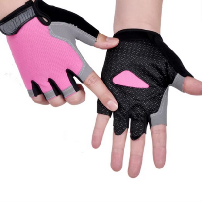 Breathable Half Finger Cycling Gloves with Shock Absorbing Palm