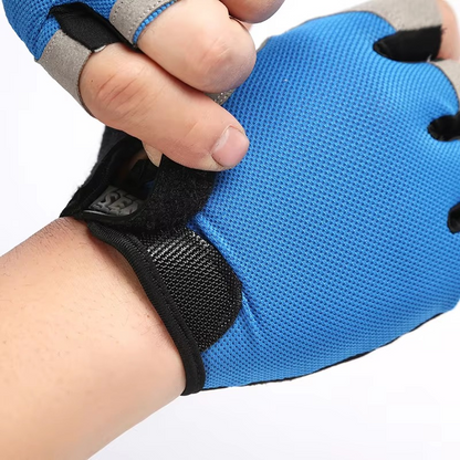 Breathable Half Finger Cycling Gloves with Shock Absorbing Palm