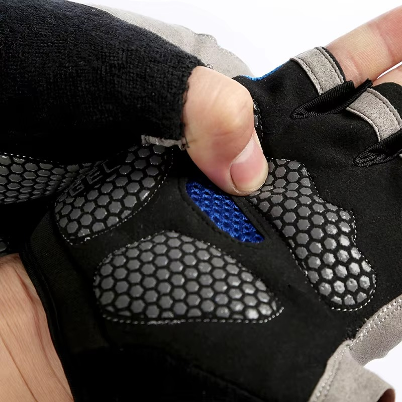 Breathable Half Finger Cycling Gloves with Shock Absorbing Palm