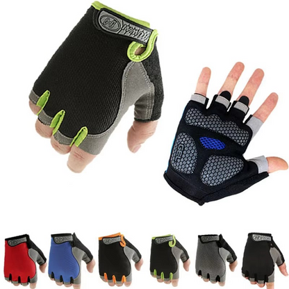 Breathable Half Finger Cycling Gloves with Shock Absorbing Palm