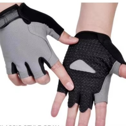 Breathable Half Finger Cycling Gloves with Shock Absorbing Palm