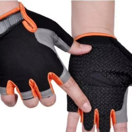 Breathable Half Finger Cycling Gloves with Shock Absorbing Palm