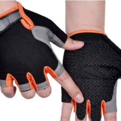 Breathable Half Finger Cycling Gloves with Shock Absorbing Palm