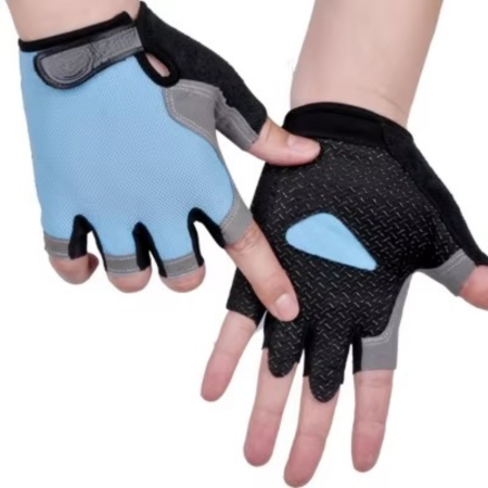 Breathable Half Finger Cycling Gloves with Shock Absorbing Palm
