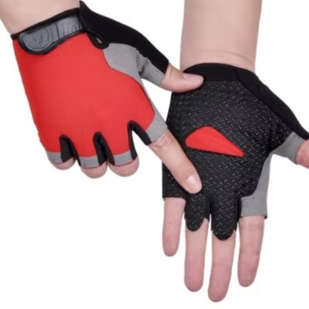 Breathable Half Finger Cycling Gloves with Shock Absorbing Palm