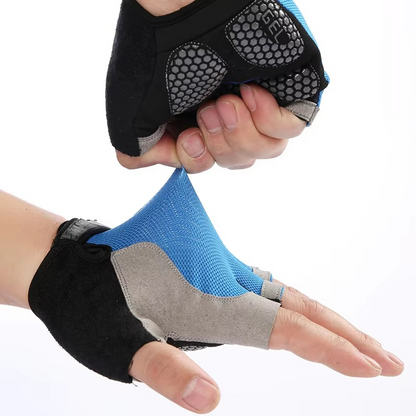 Breathable Half Finger Cycling Gloves with Shock Absorbing Palm
