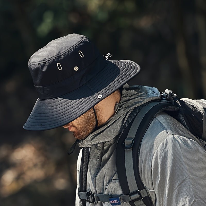 Breathable Wide Brim Sun Hat with Adjustable Chin Strap