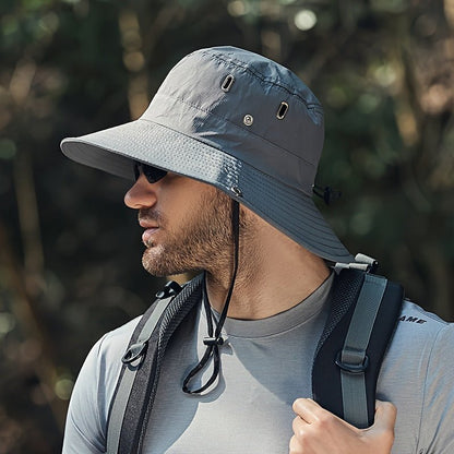 Breathable Wide Brim Sun Hat with Adjustable Chin Strap