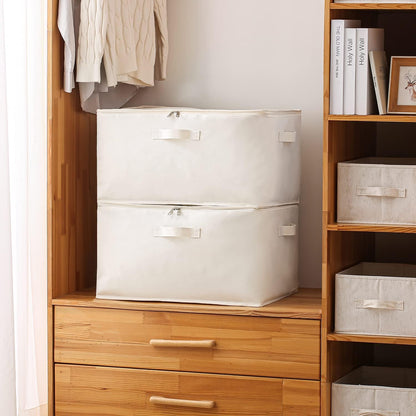 Canvas Clothing Storage Organizer Bags with Viewing Window