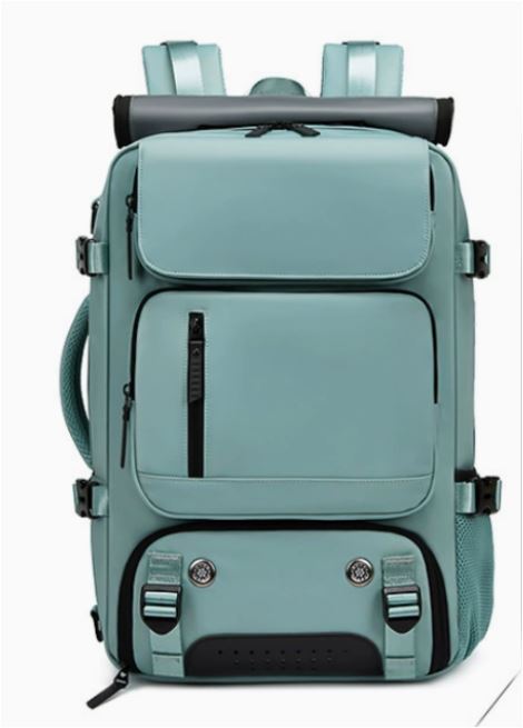Waterproof Travel Backpack with USB Charging Port and Shoe Compartment