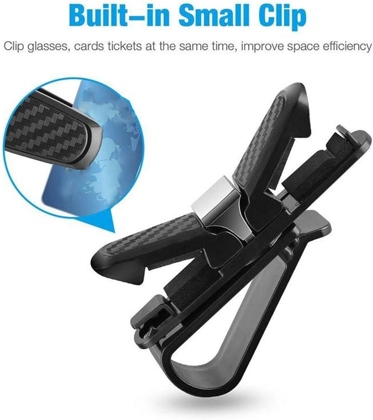 Car Visor Sunglasses Holder with Double Clip