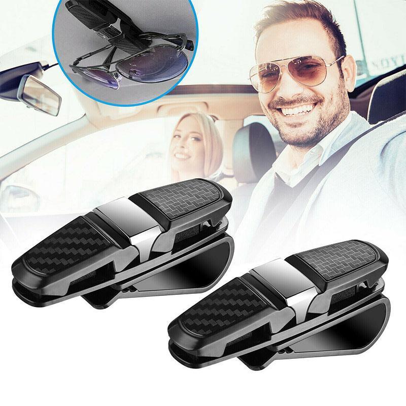 Car Visor Sunglasses Holder with Double Clip