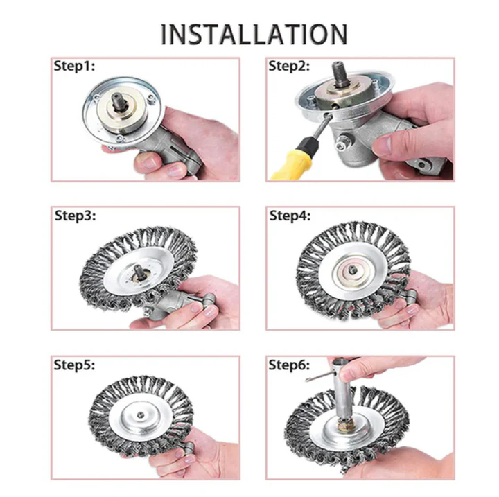 Carbon Steel Weed Brush Trimmer Attachment for Brush Cutters