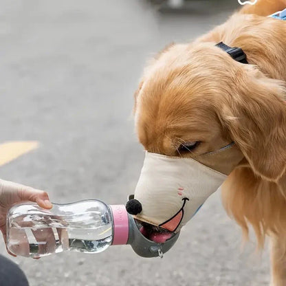 Cartoon Dog Muzzle Adjustable Soft Breathable Pet Muzzle
