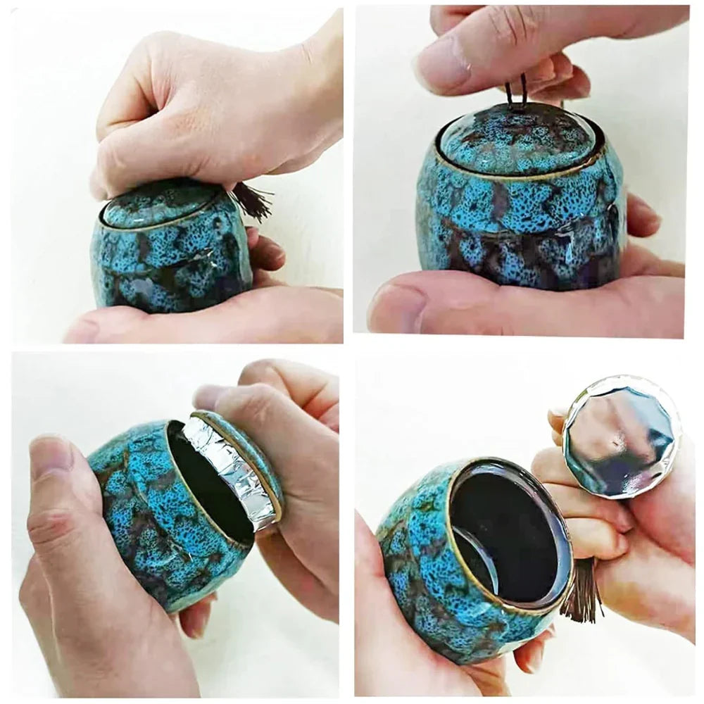 Ceramic Keepsake Urn for Pet Ashes 70ml Memorial Container