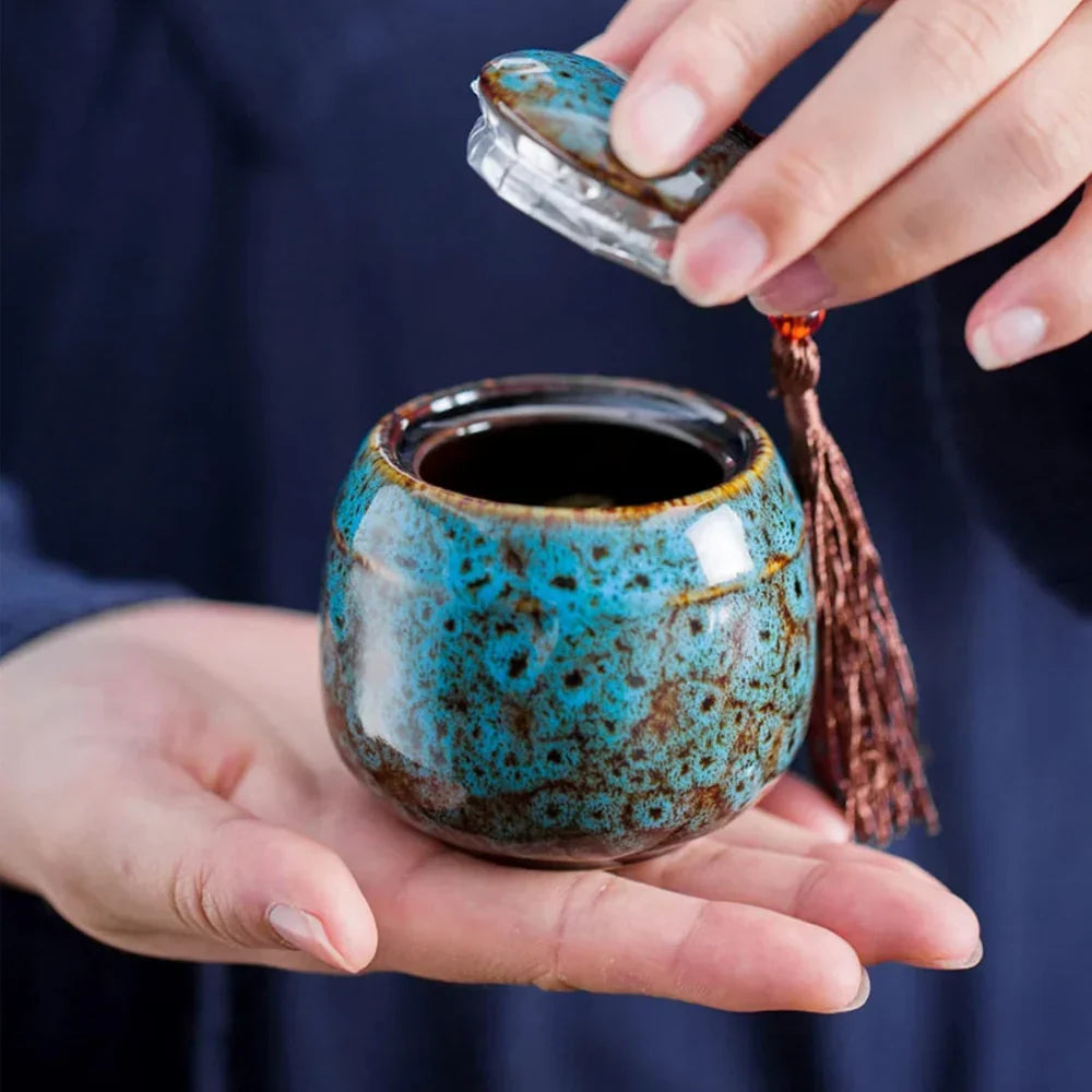 Ceramic Keepsake Urn for Pet Ashes 70ml Memorial Container