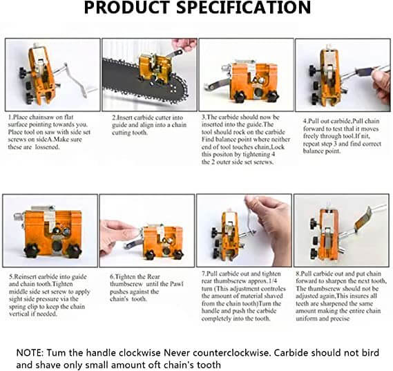Chainsaw Chain Sharpening Tool for Fast Precision Chain Maintenance