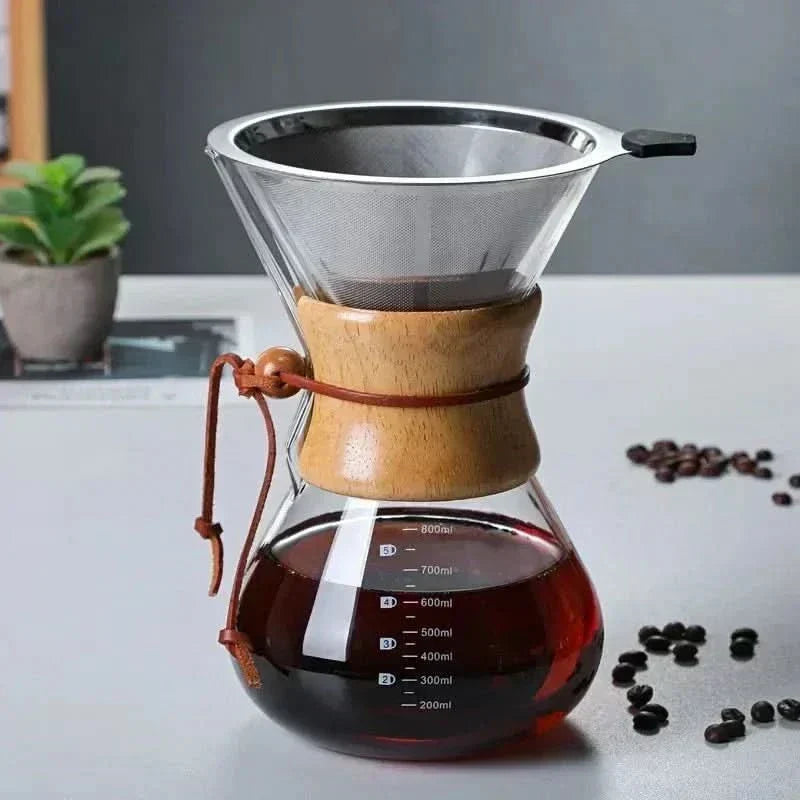 Chemex Coffee Pot with V60 Dripper Glass Brewing Set
