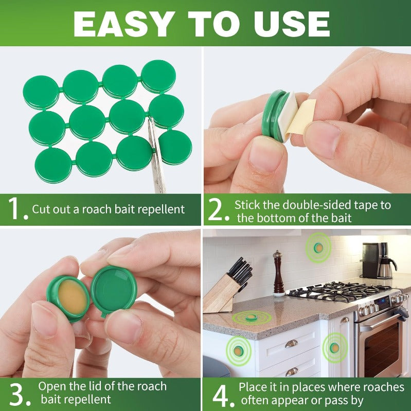 Child and Pet Resistant Roach Bait Discs for Indoor Pest Control