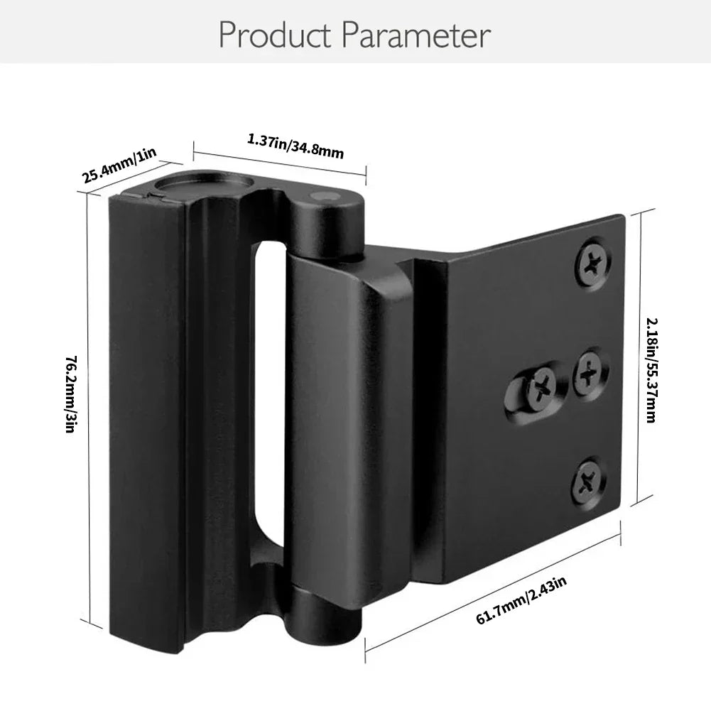 Childproof Door Security Latch Reinforced Safety Lock