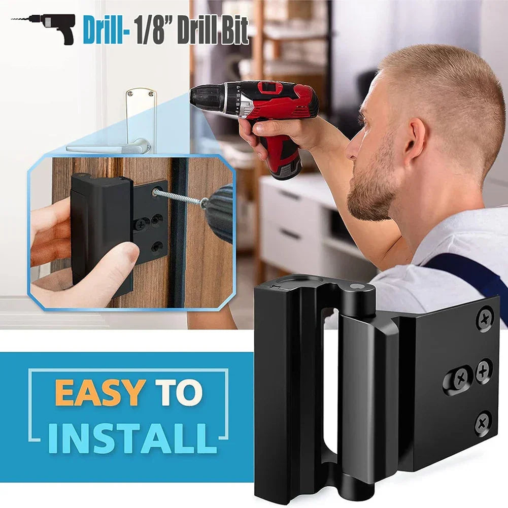 Childproof Door Security Latch Reinforced Safety Lock