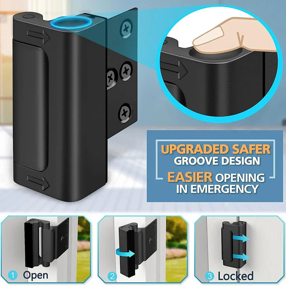 Childproof Door Security Latch Reinforced Safety Lock
