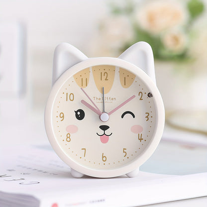 Children's Rabbit Alarm Clock with Silent Movement and Night Light