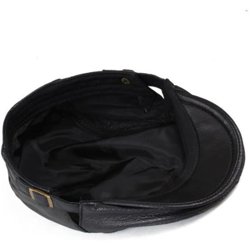 Classic Faux Leather Winter Cap