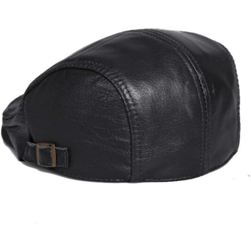 Classic Faux Leather Winter Cap