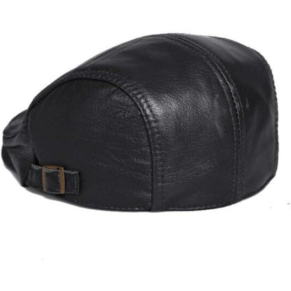Classic Faux Leather Winter Cap
