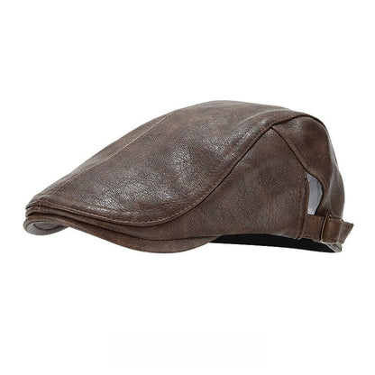 Classic Faux Leather Winter Cap