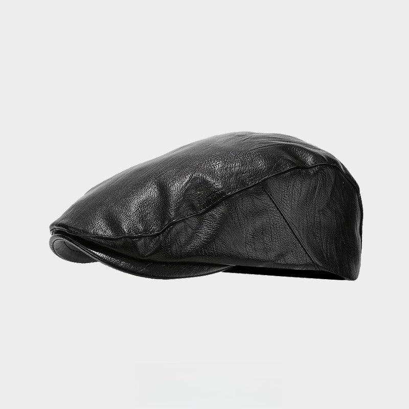 Classic Faux Leather Winter Cap