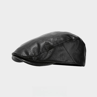 Classic Faux Leather Winter Cap