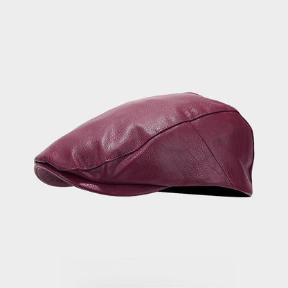 Classic Faux Leather Winter Cap