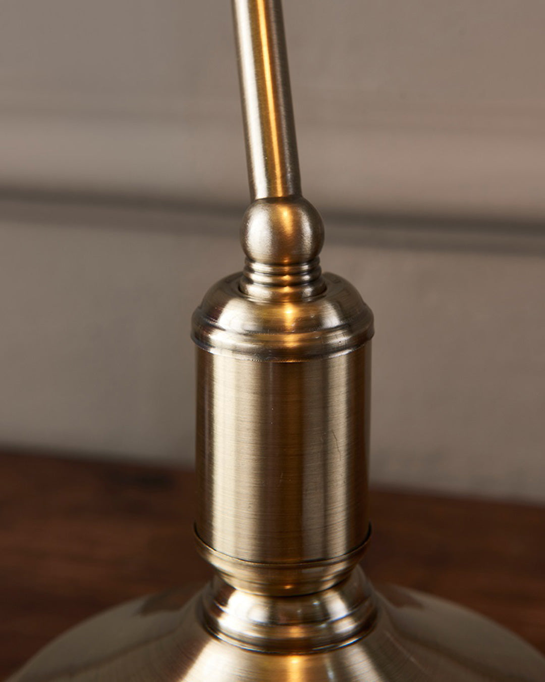 Classic Green Glass Banker Desk Lamp with Brass Finish