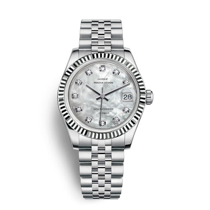 Classic Stainless Steel Analog Wristwatch