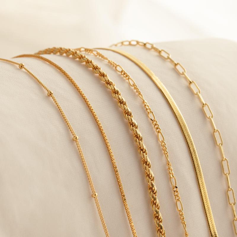 Classic Stainless Steel Layered Bracelet Set