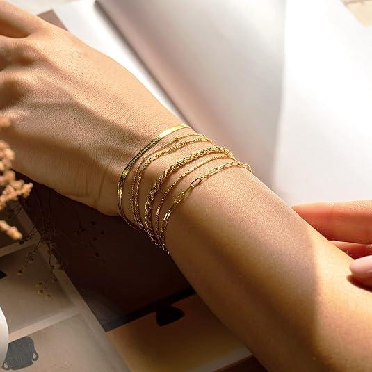 Classic Stainless Steel Layered Bracelet Set