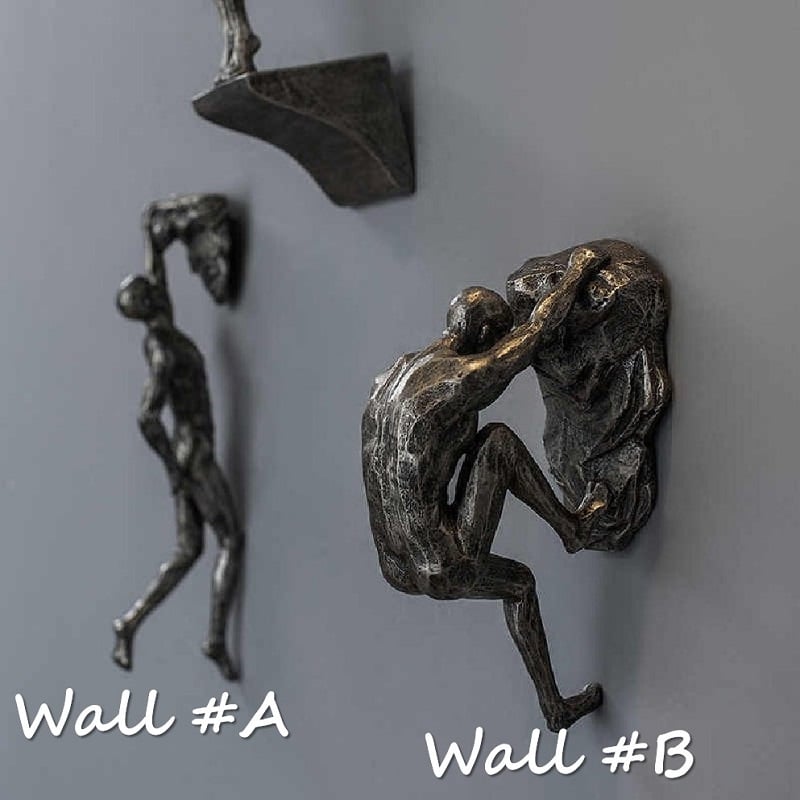 Climbing Wall Sculpture Modern Decorative Wall Art