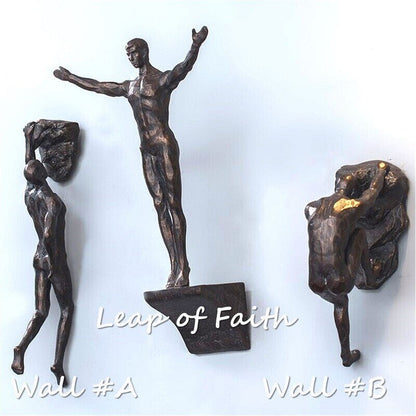 Climbing Wall Sculpture Modern Decorative Wall Art