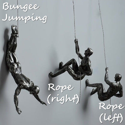Climbing Wall Sculpture Modern Decorative Wall Art