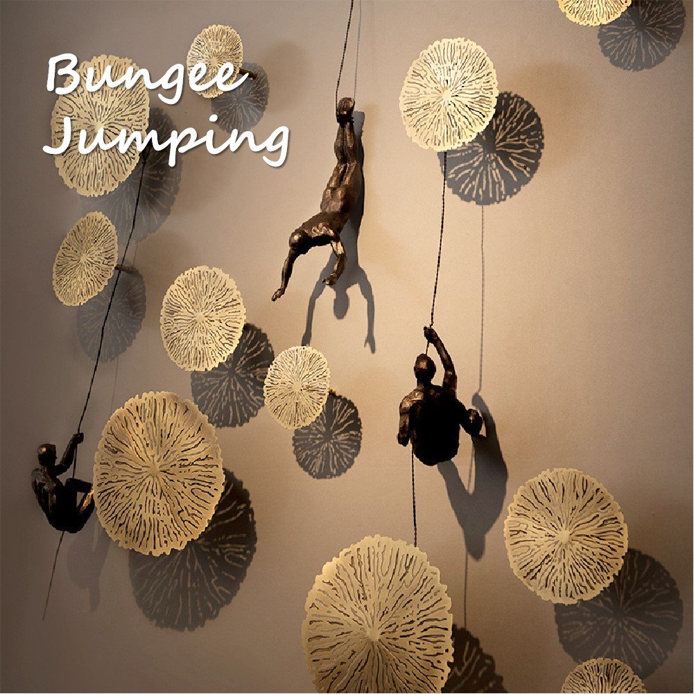 Climbing Wall Sculpture Modern Decorative Wall Art