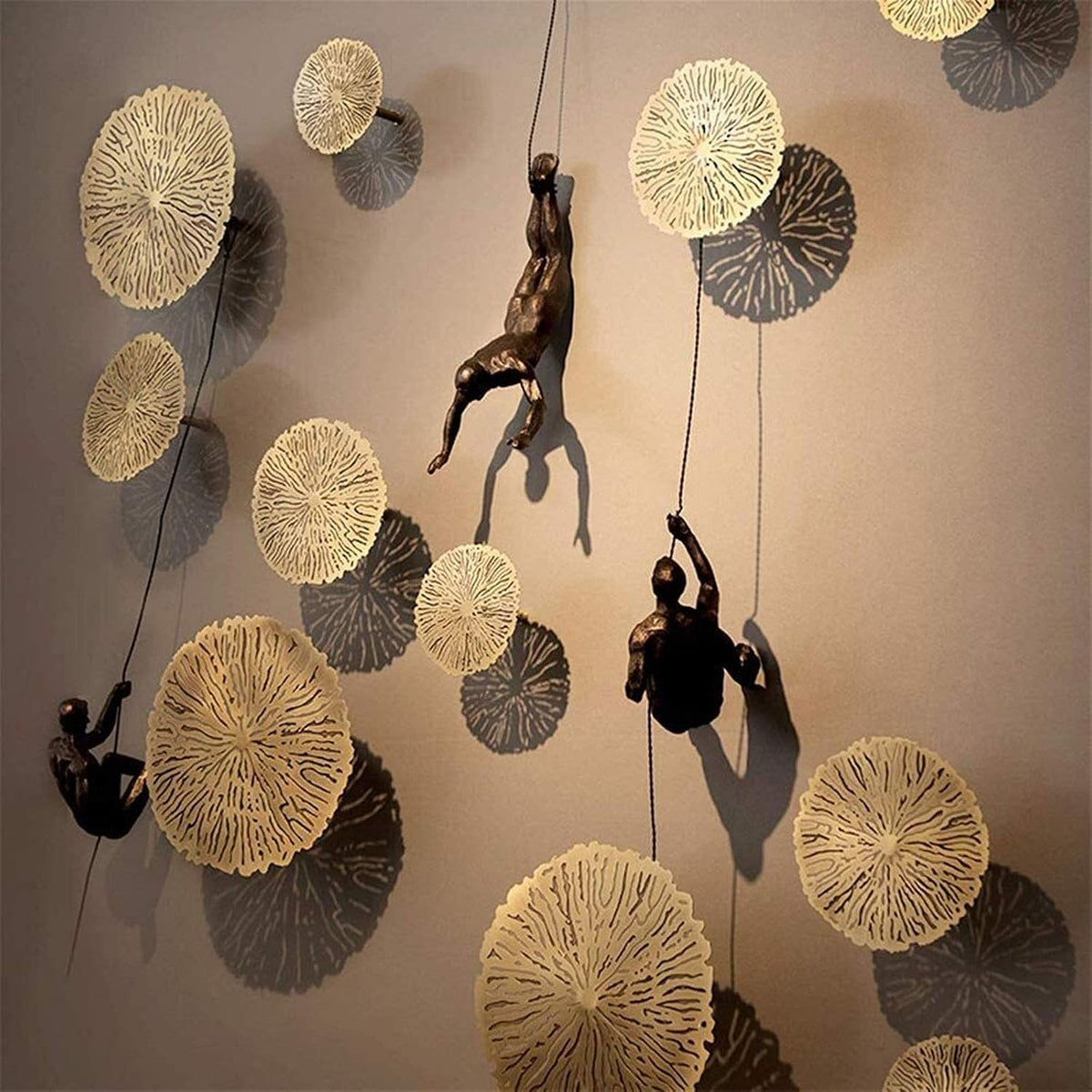 Climbing Wall Sculpture Modern Decorative Wall Art