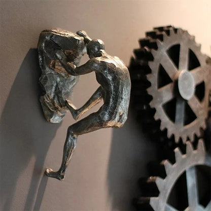 Climbing Wall Sculpture Modern Decorative Wall Art