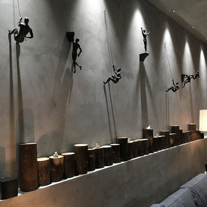 Climbing Wall Sculpture Modern Decorative Wall Art