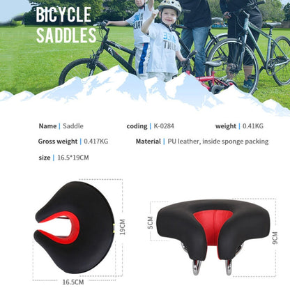 Comfort Gel Bicycle Saddle with Thick Padding for Mountain Bikes